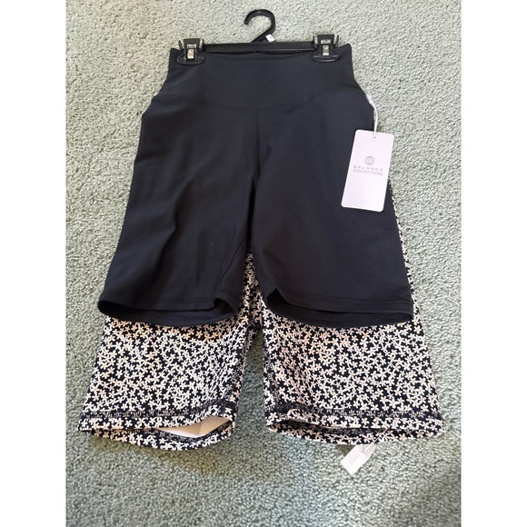 Balance Collection Pants - Balance Collection 2-Pack Easy‎ Bermuda Shorts S Black/Ditsy Daisy NWT